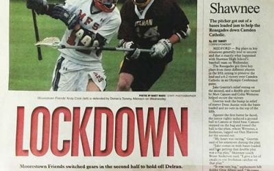 Boys’ Lacrosse Tops Front Page of Burlington County Times