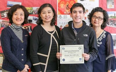 Nick Tursi ’17 Wins Second Place at Chinese Bridge Speech Contest in Boston