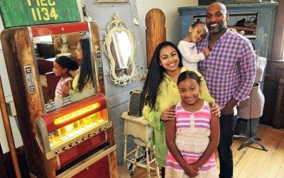 Duran Searles ’99 and former Annual Fund Director Kristy Searles Give Life to Repurposed Furniture