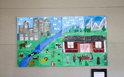 Second Grade Classes Unveil Peaceable Kingdom Mural