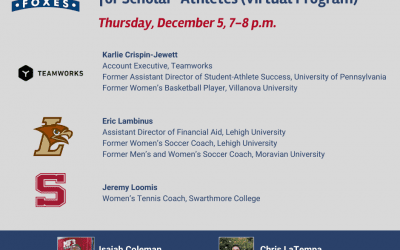 Navigating the College Recruitment Process for Scholar-Athletes (Virtual) – Thursday, December 5